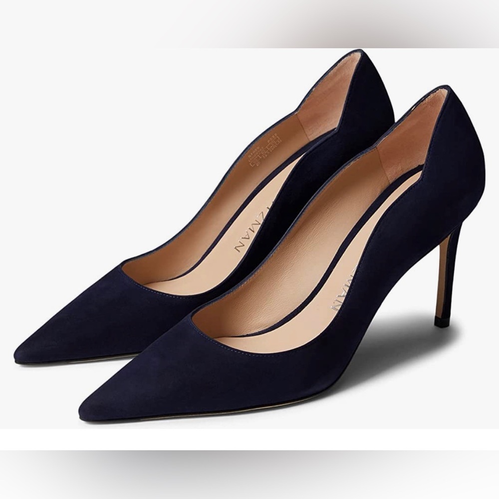 Stuart Weitzman Women's Stuart 85 Scallop Pumps US 11